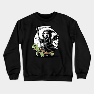 Grim reaper ride turtle Crewneck Sweatshirt